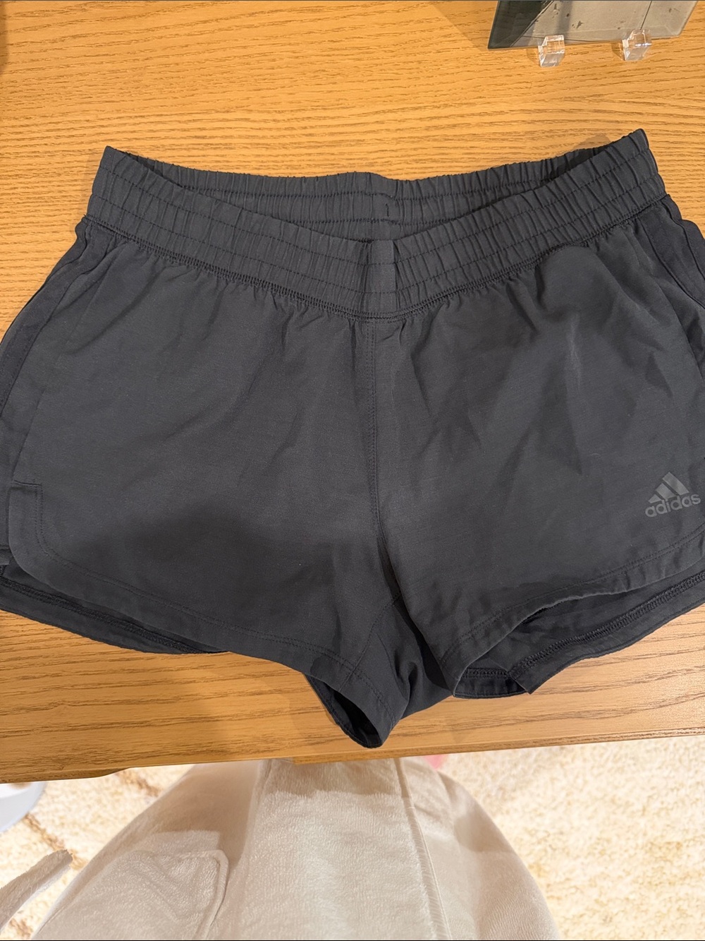 adidas Black Women's Athletic Running Shorts with Elastic Waistband